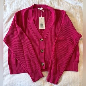 Hudson North Fuchsia Cardigan Sweater